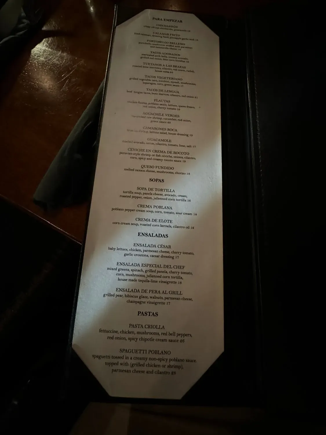 Menu 5