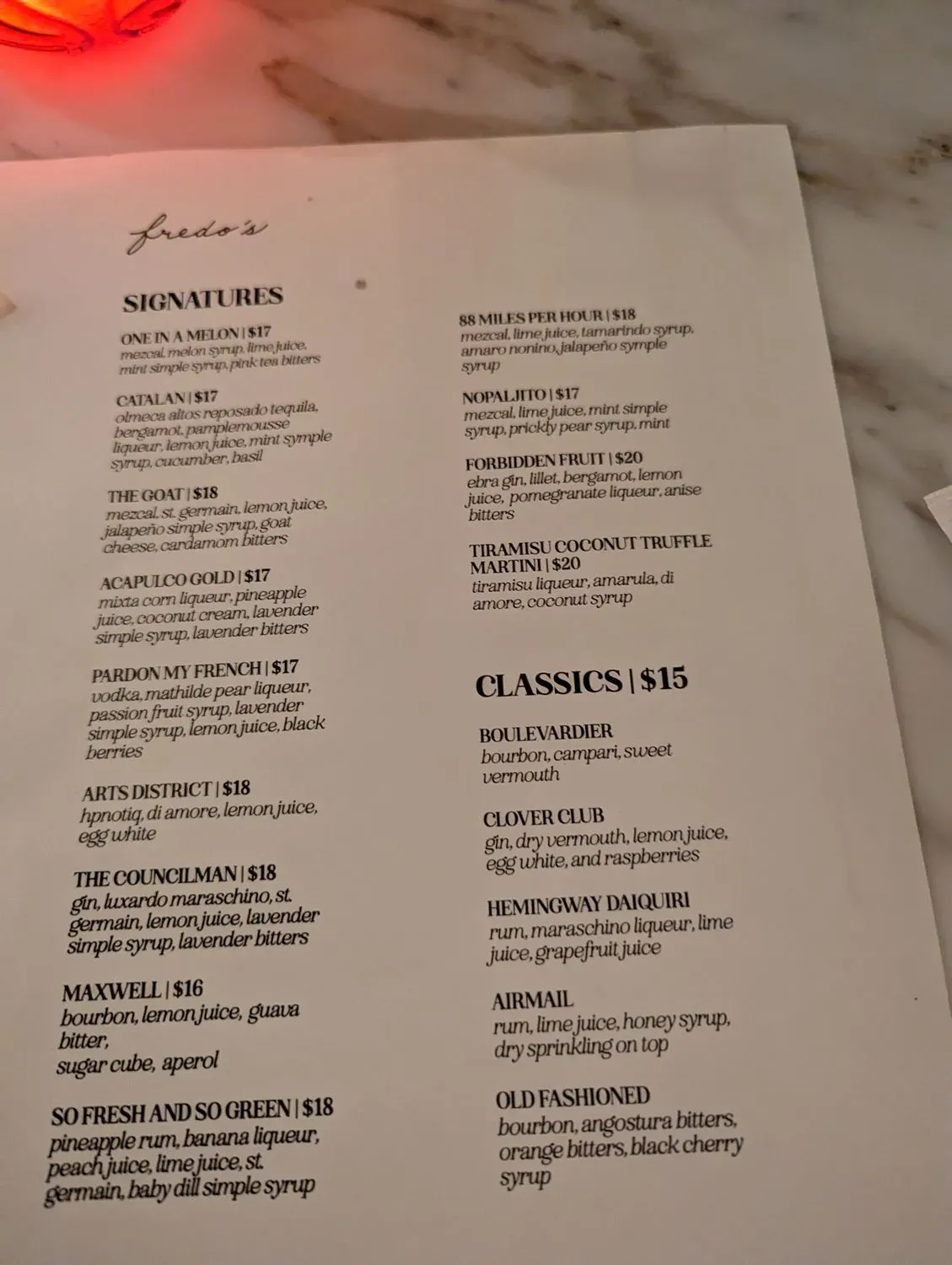 Menu 1