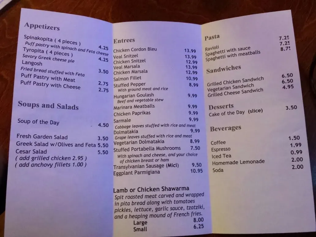 Menu 4