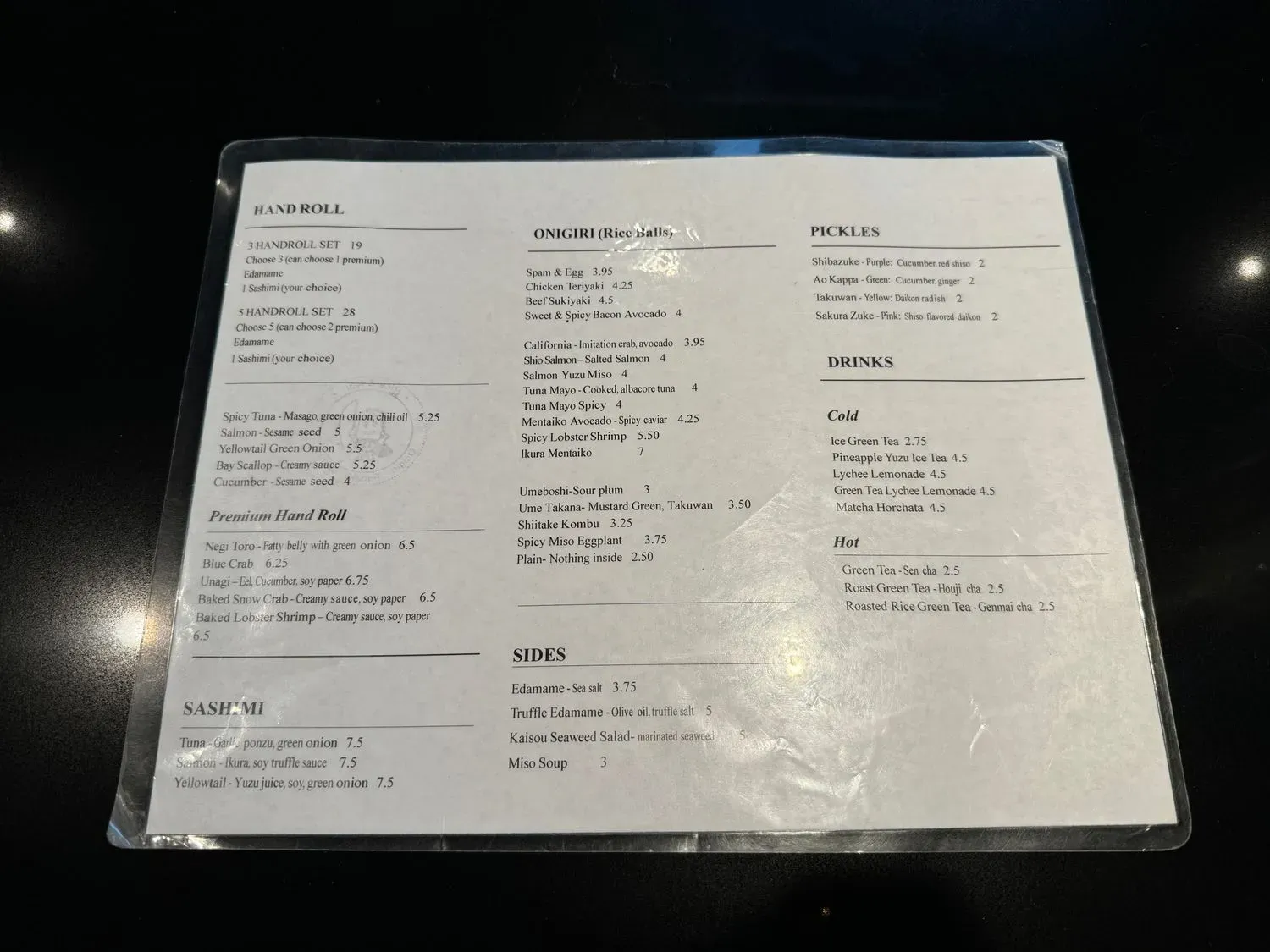 Menu 5