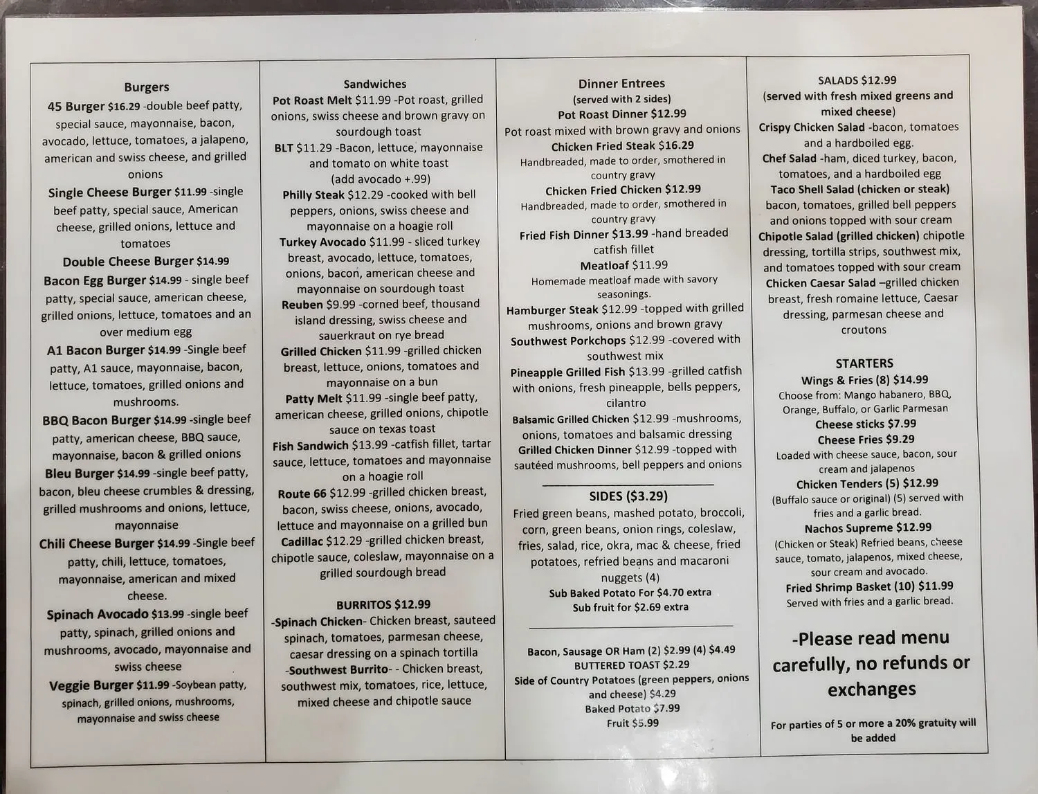 Menu 1