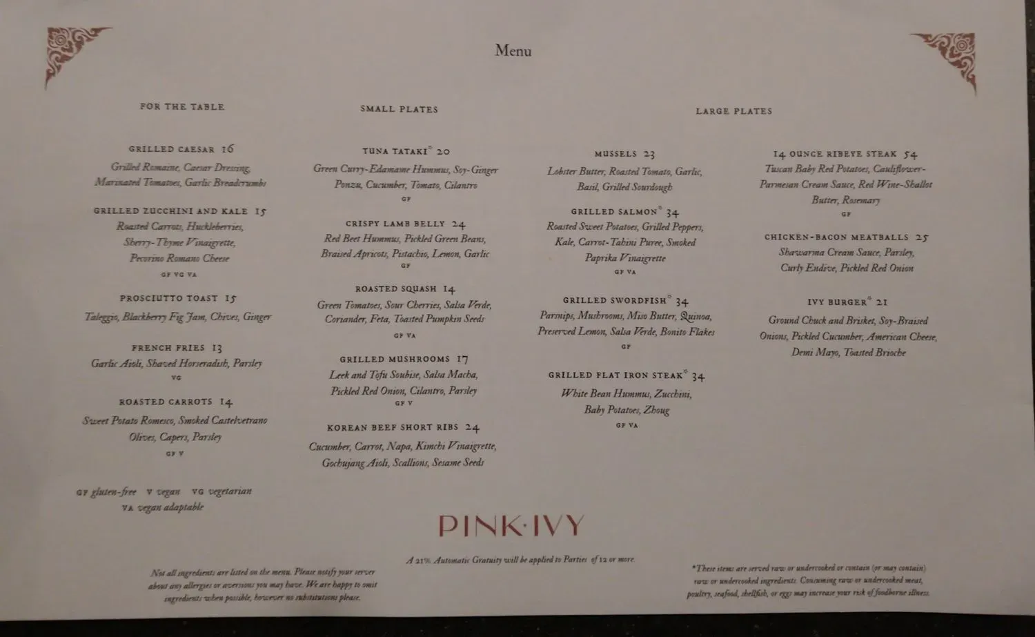 Menu 1