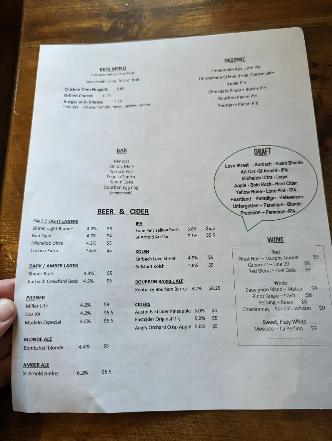 Menu 5