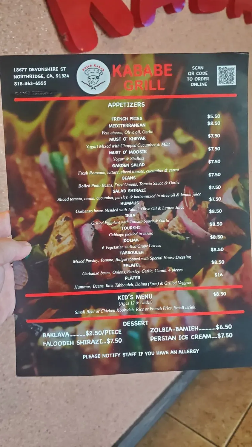 Menu 1