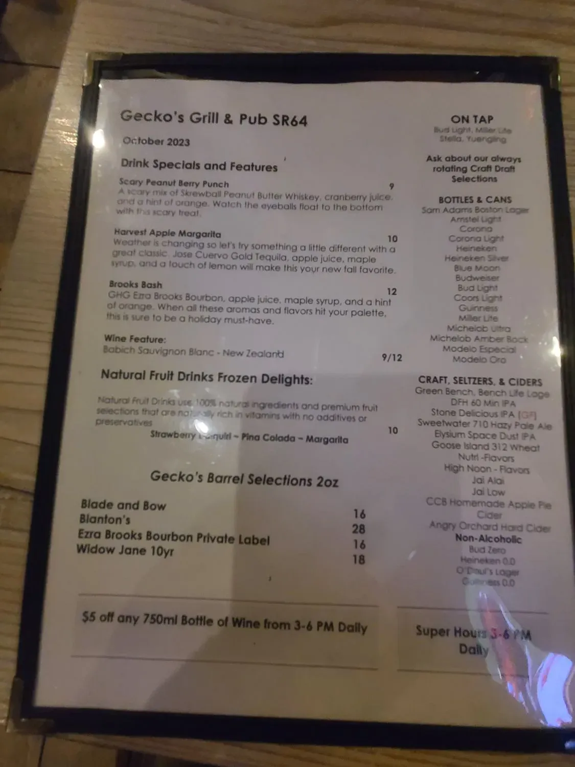 Menu 5