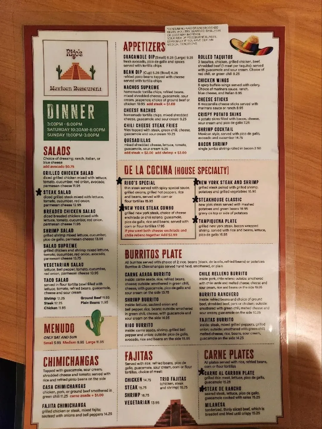 Menu 5