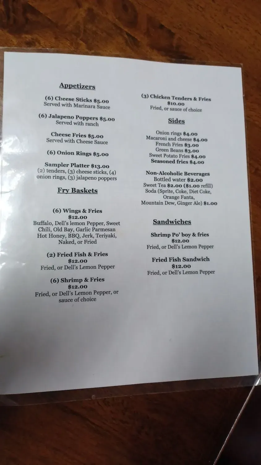 Menu 1