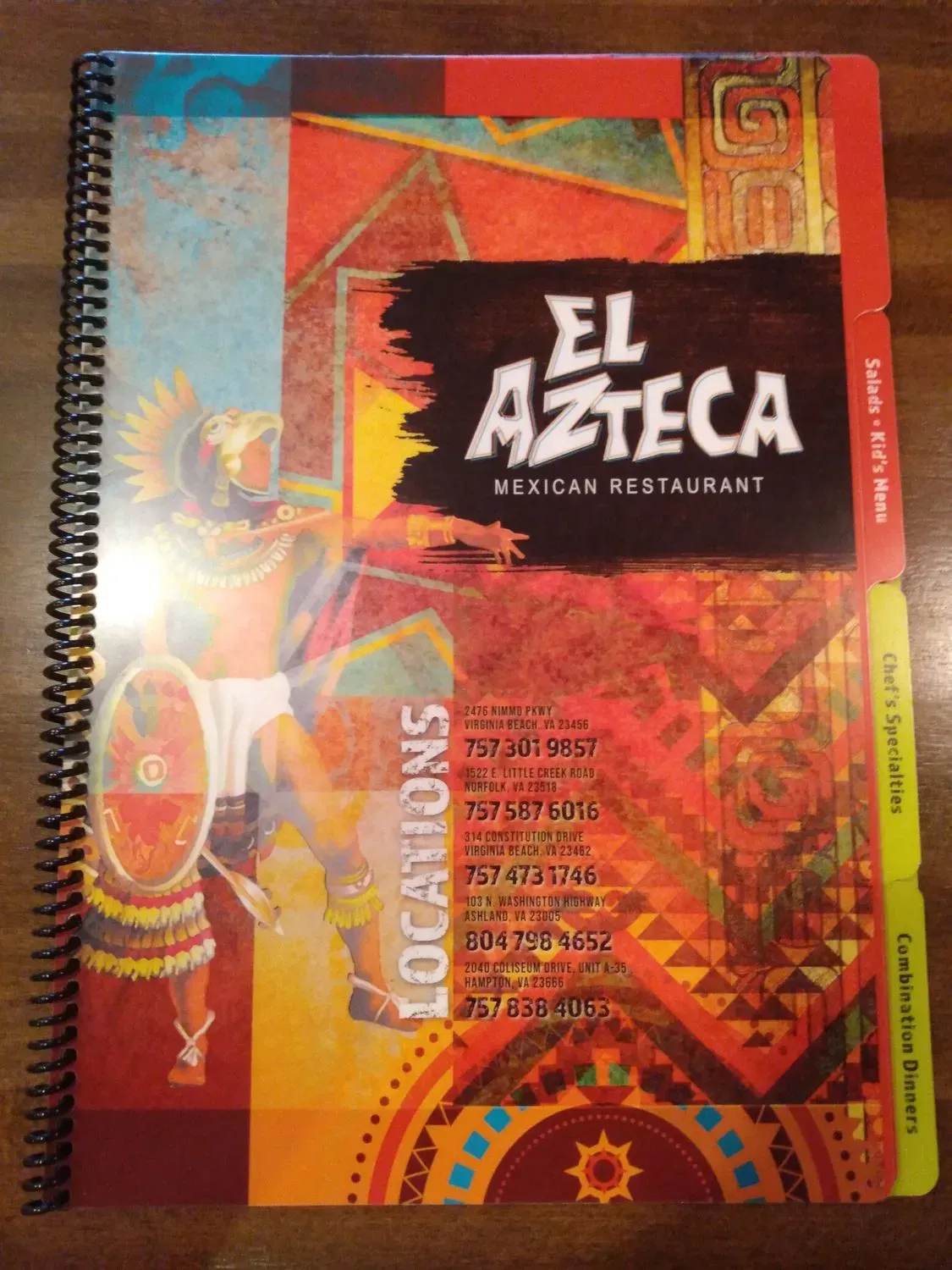 El Azteca Mexican Restaurant Menu - Updated November 2025