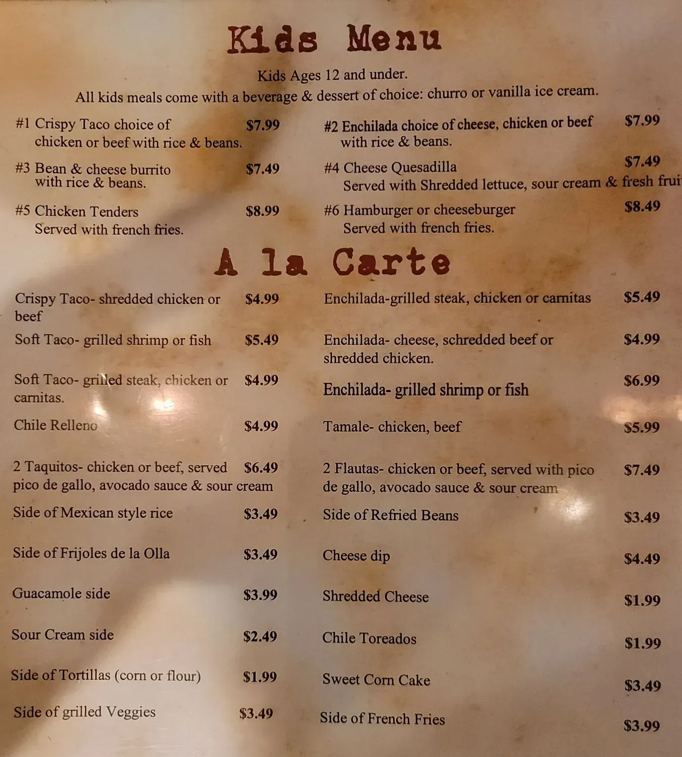 Menu 1