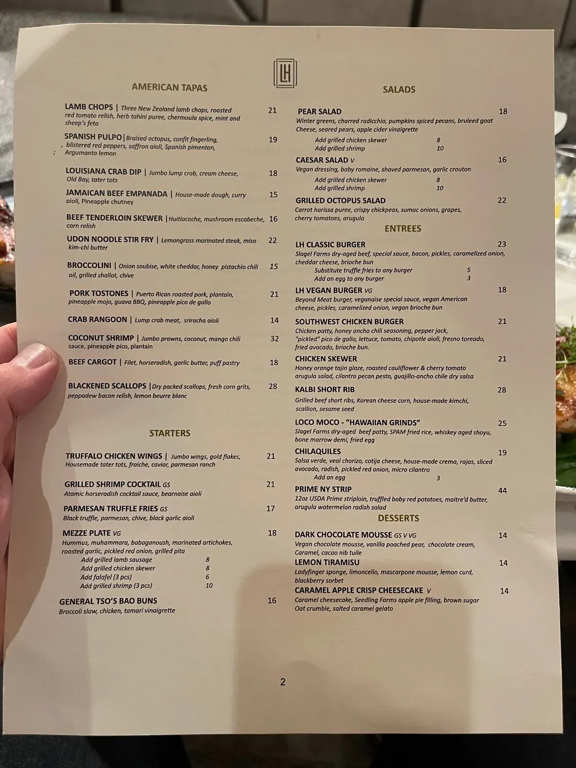 Menu 1