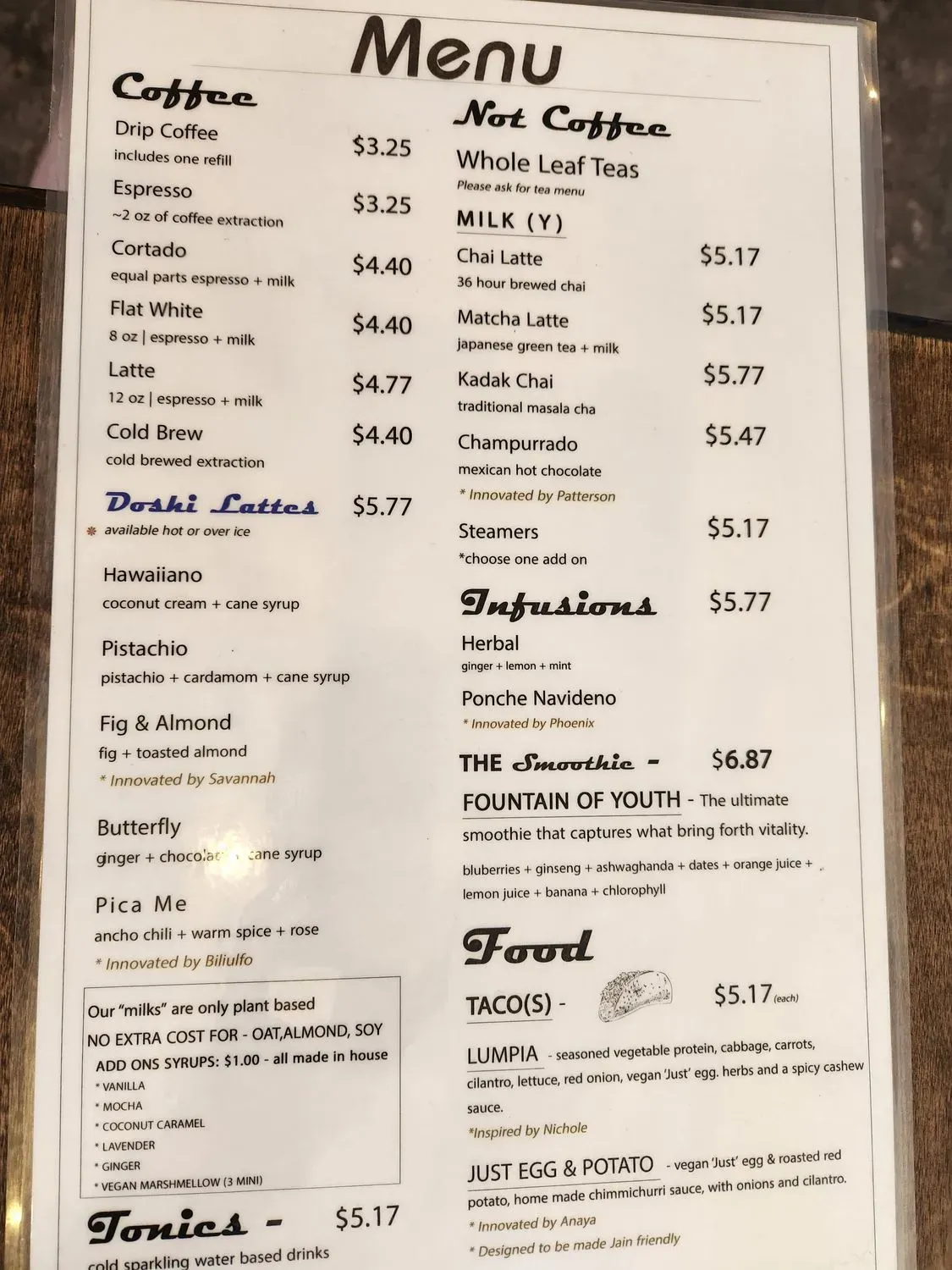 Menu 1