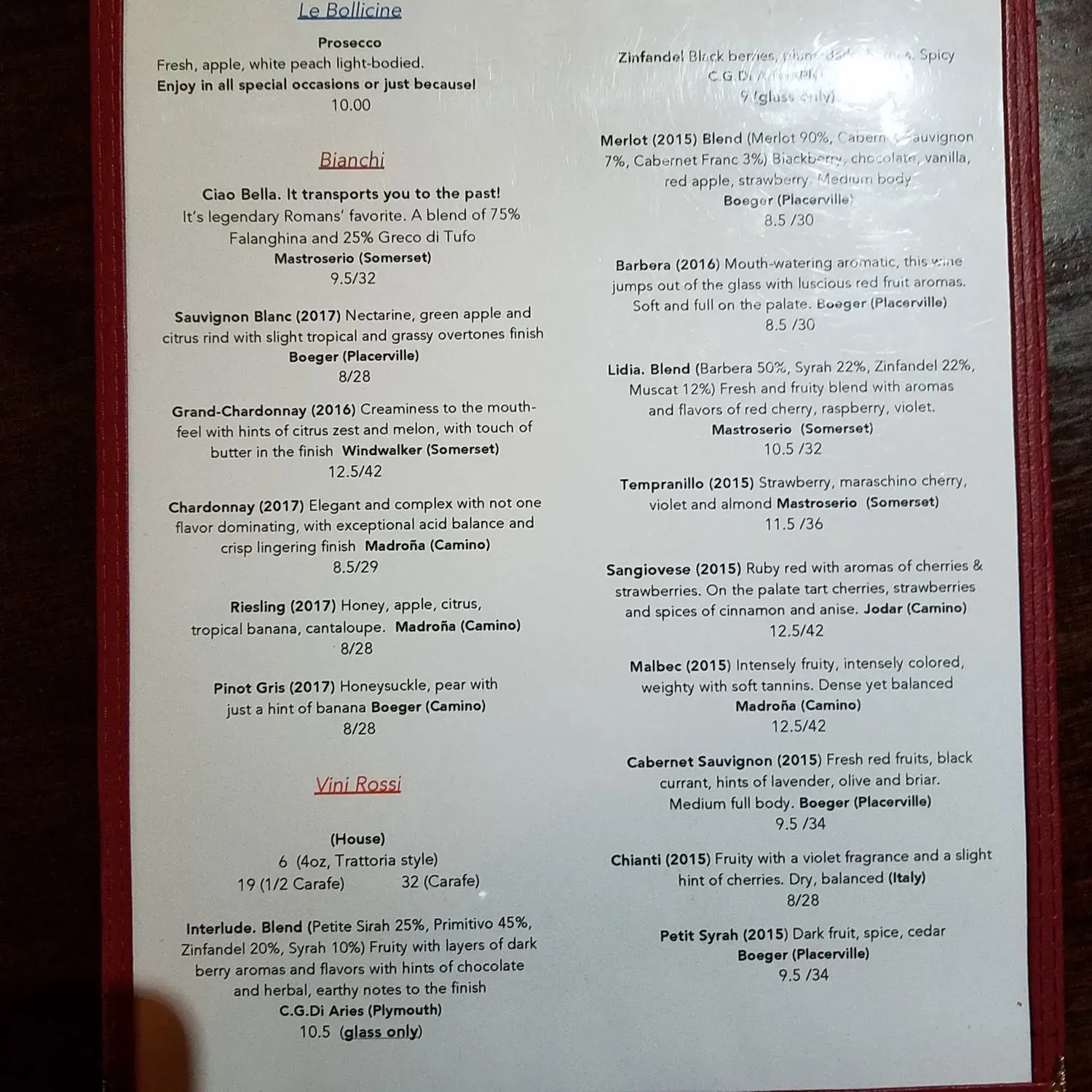 Menu 1