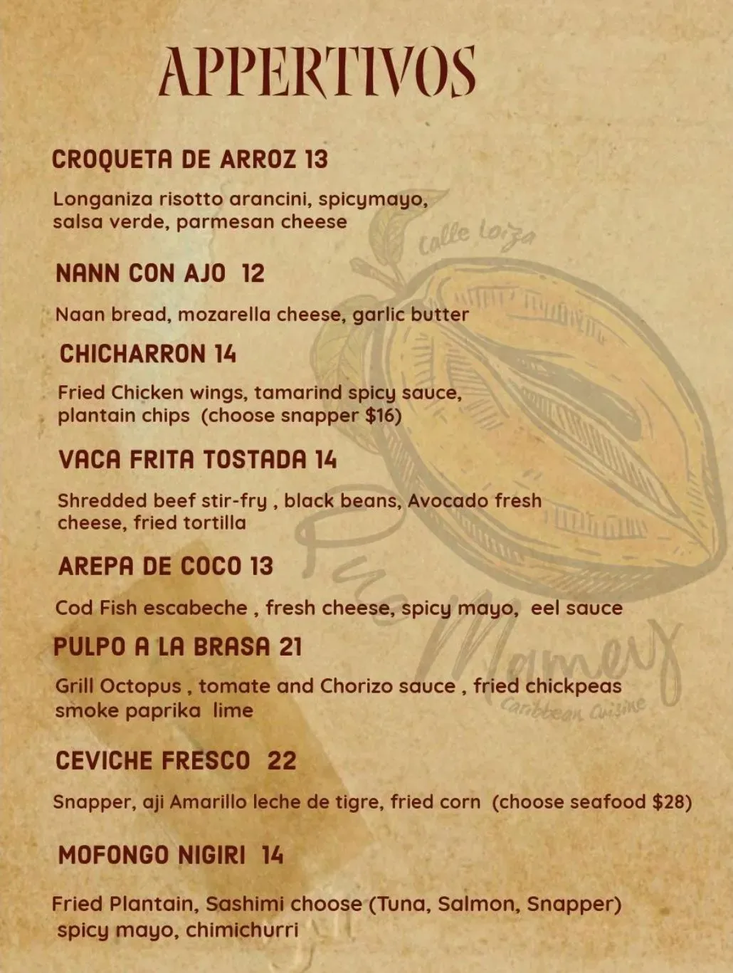 Menu 1