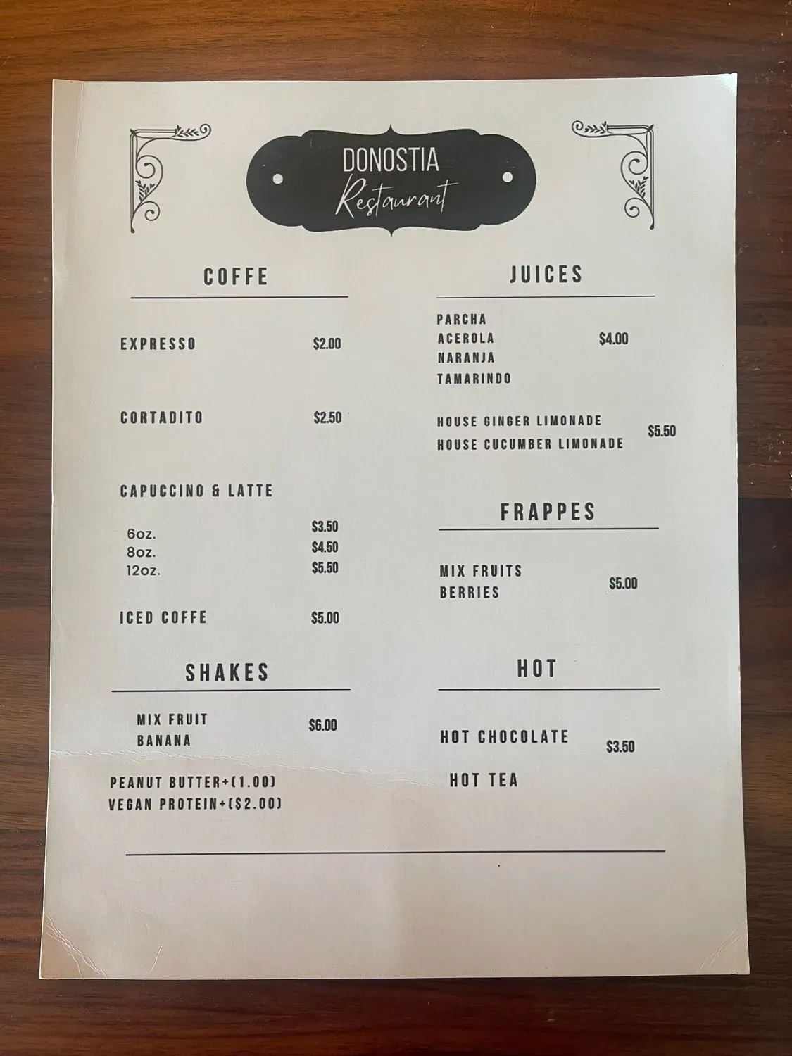 Menu 2