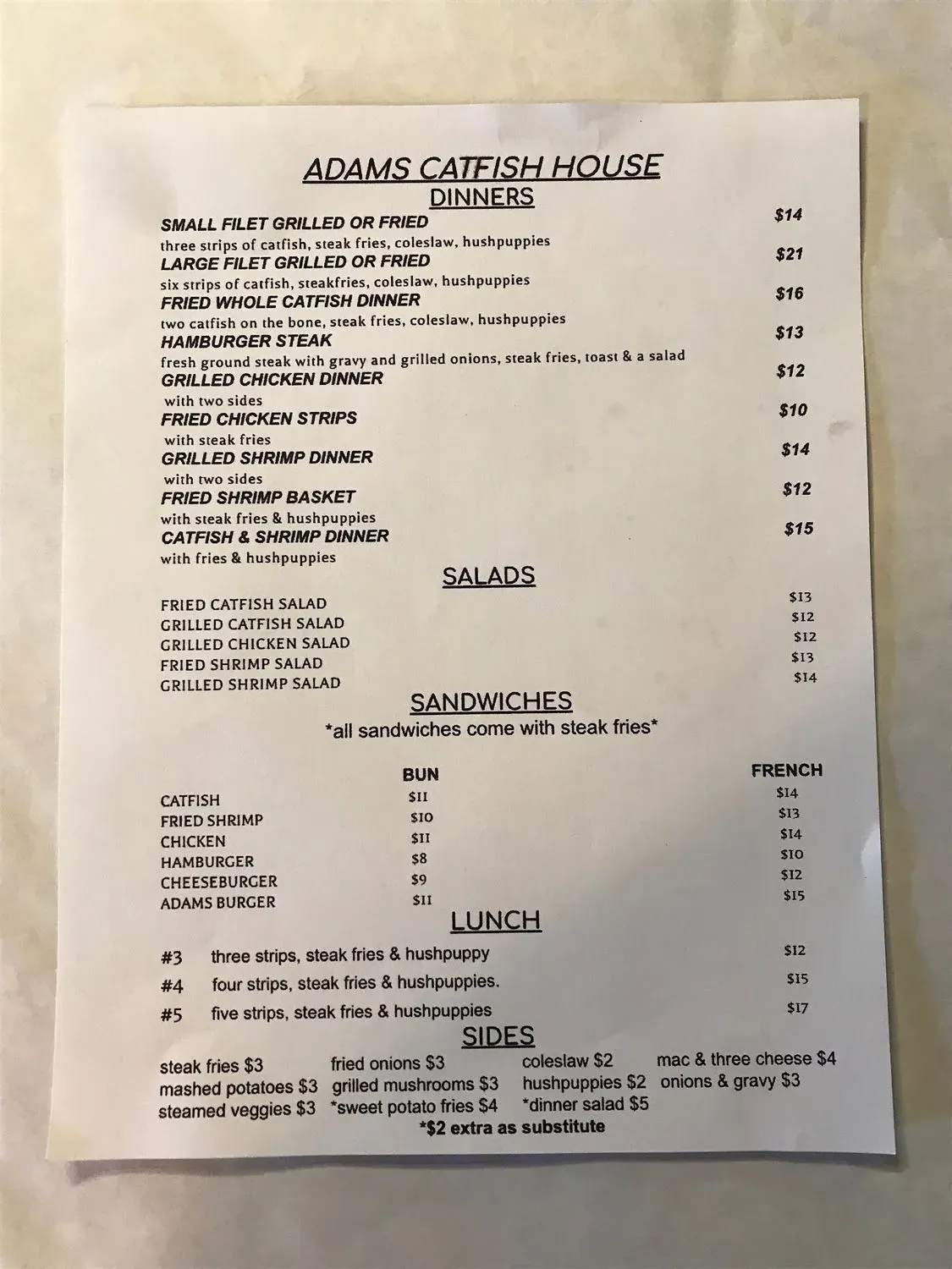 Menu 1