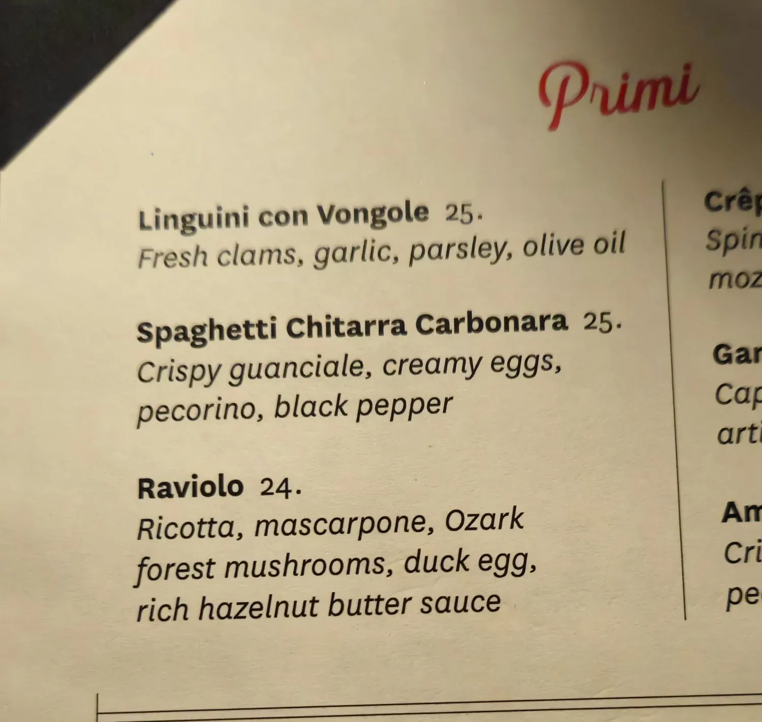 Menu 1