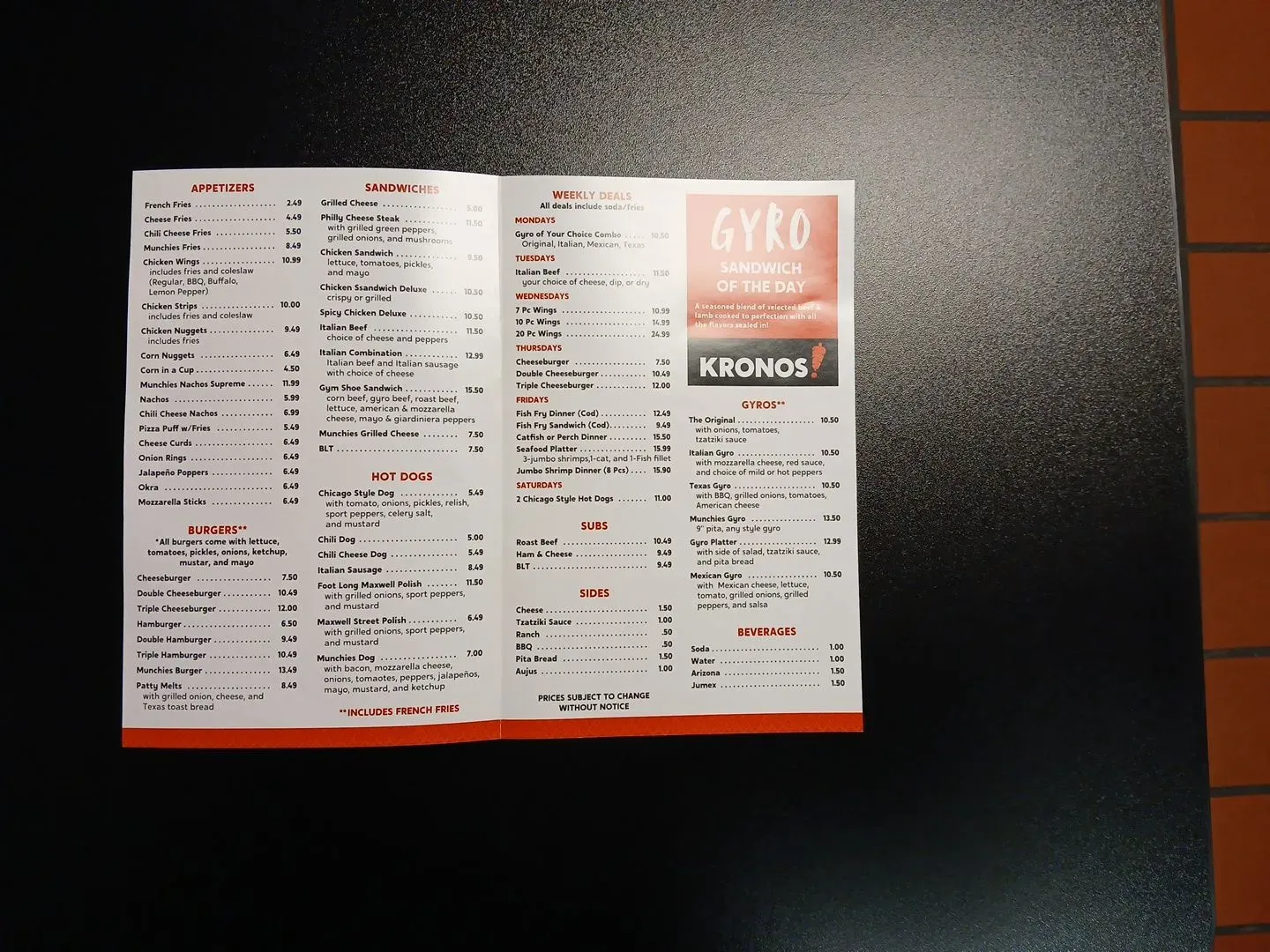 Menu 2