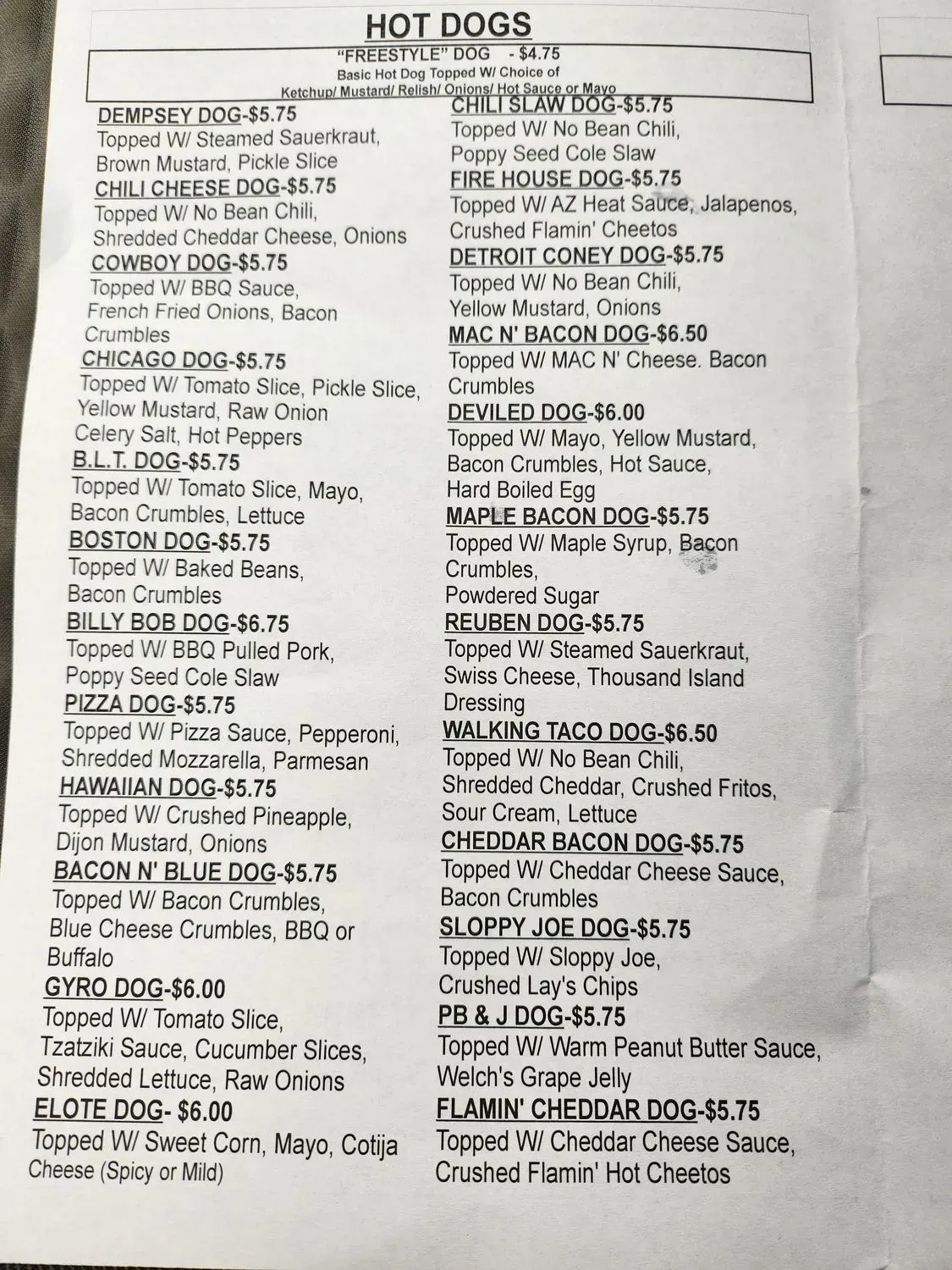 Menu 5