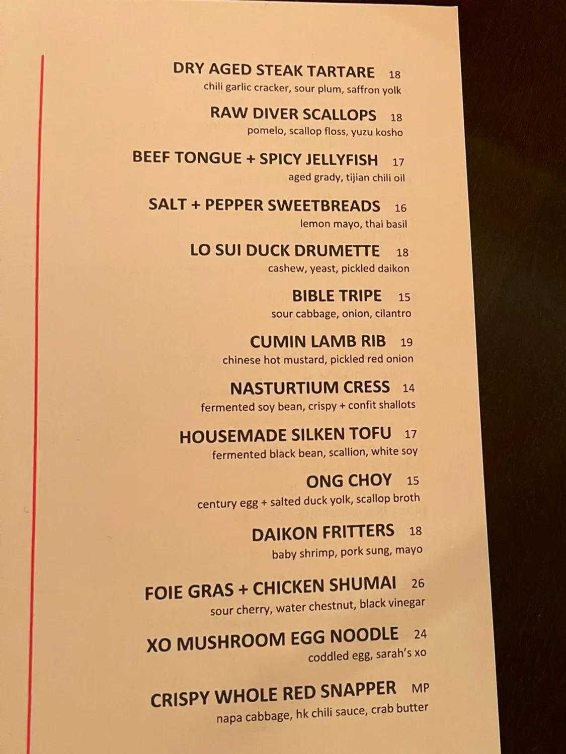 Menu 1