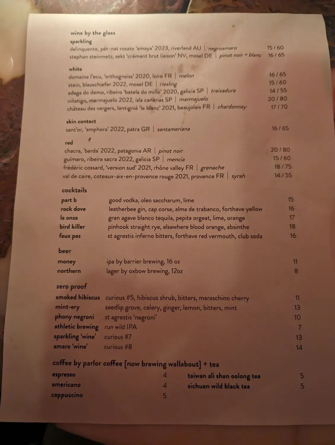 Menu 5