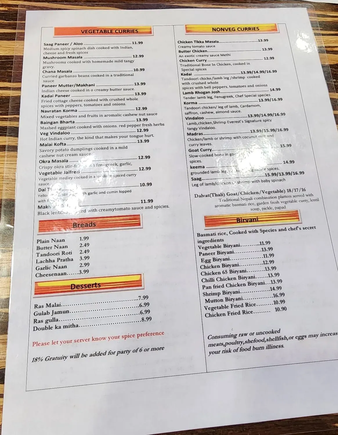 Menu 4