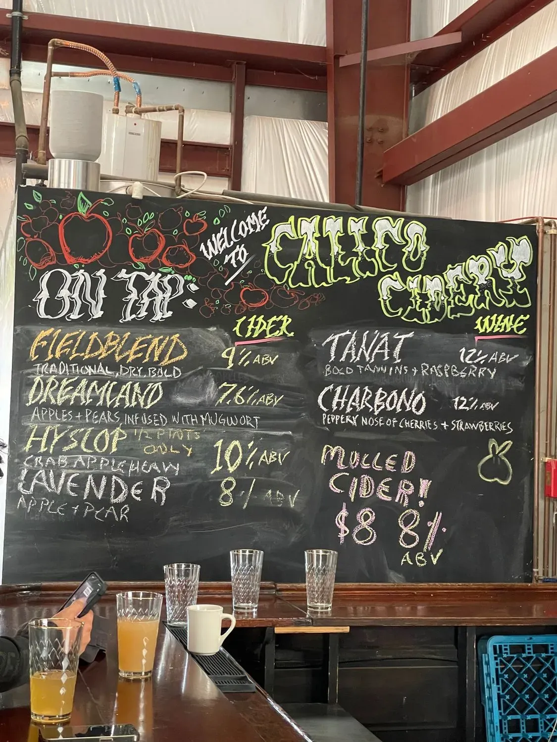 Calico Cidery Menu - Updated November 2025