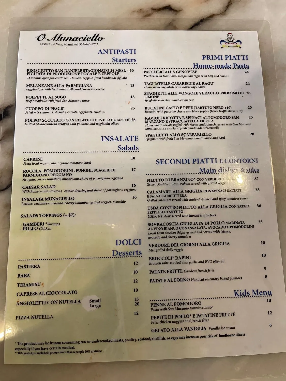 Menu 1