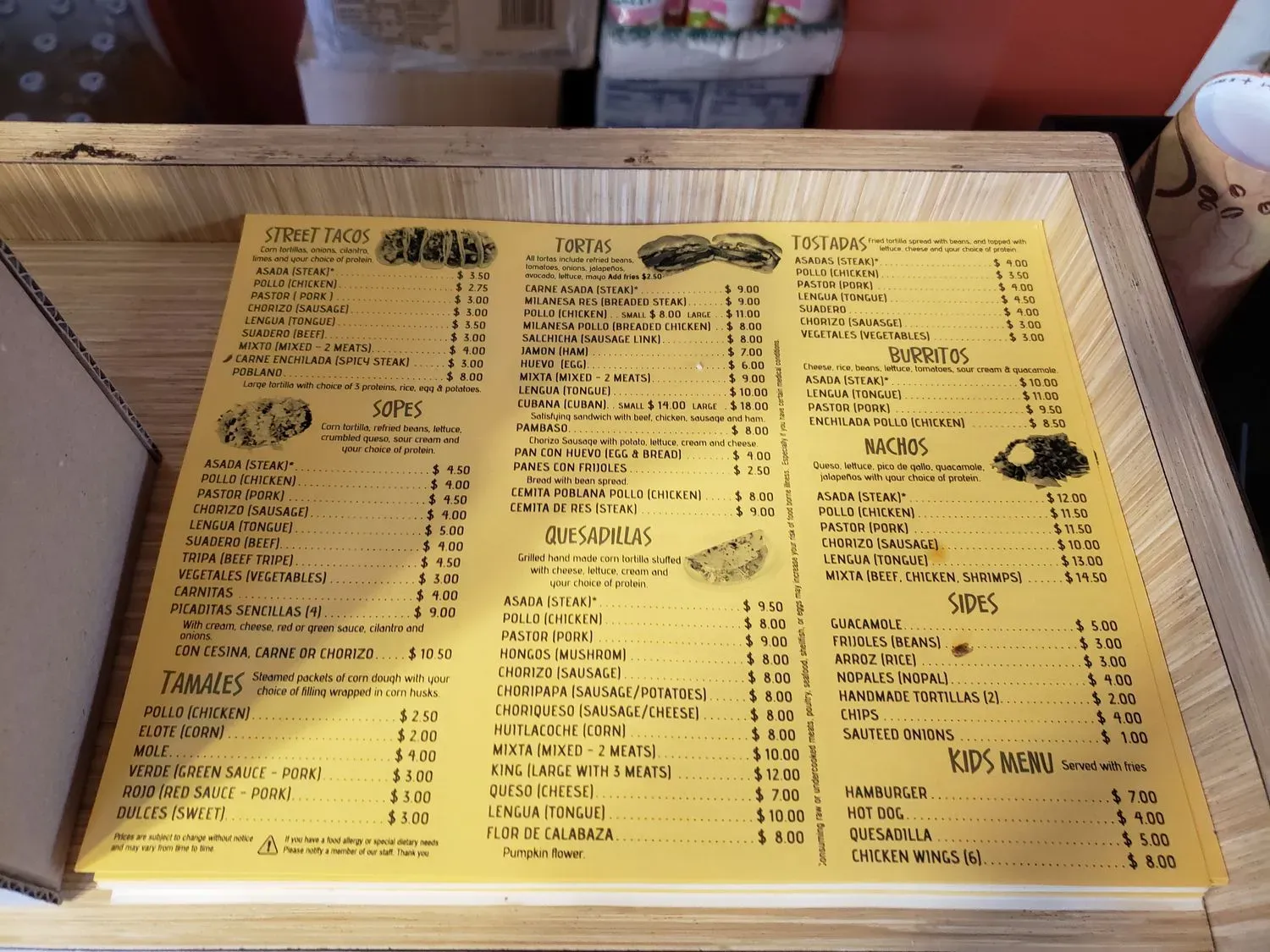 Menu 1