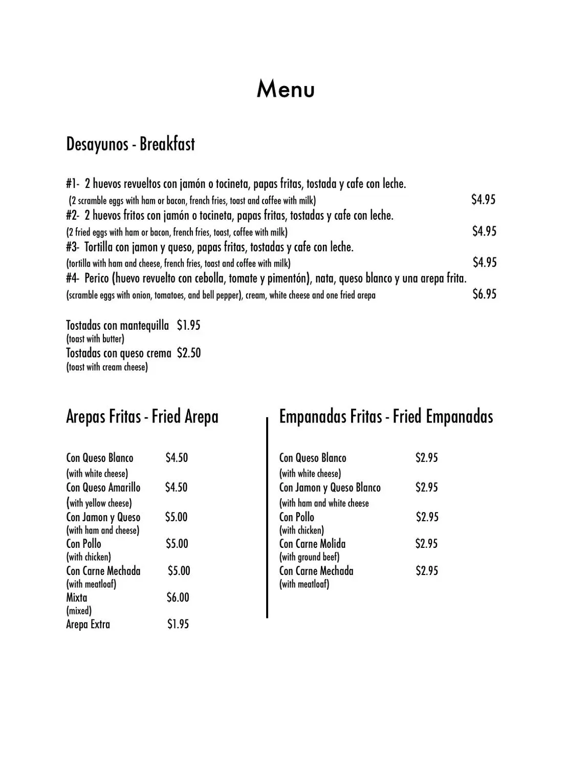 Menu 2