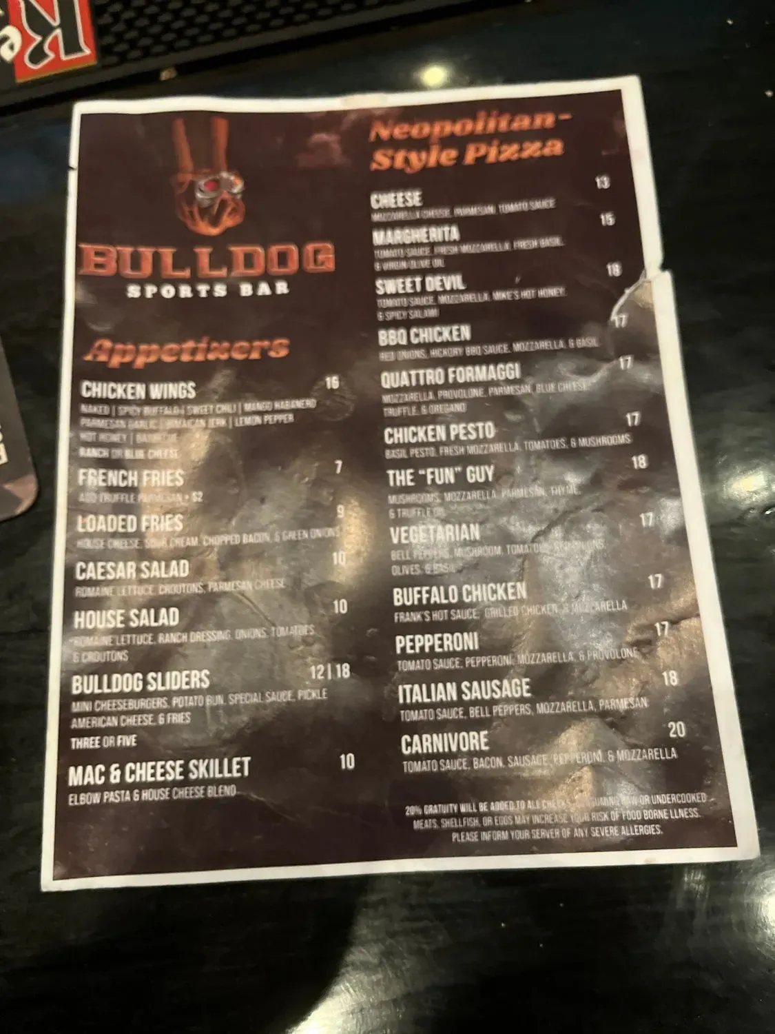 Menu 5