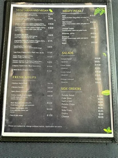 Menu 6