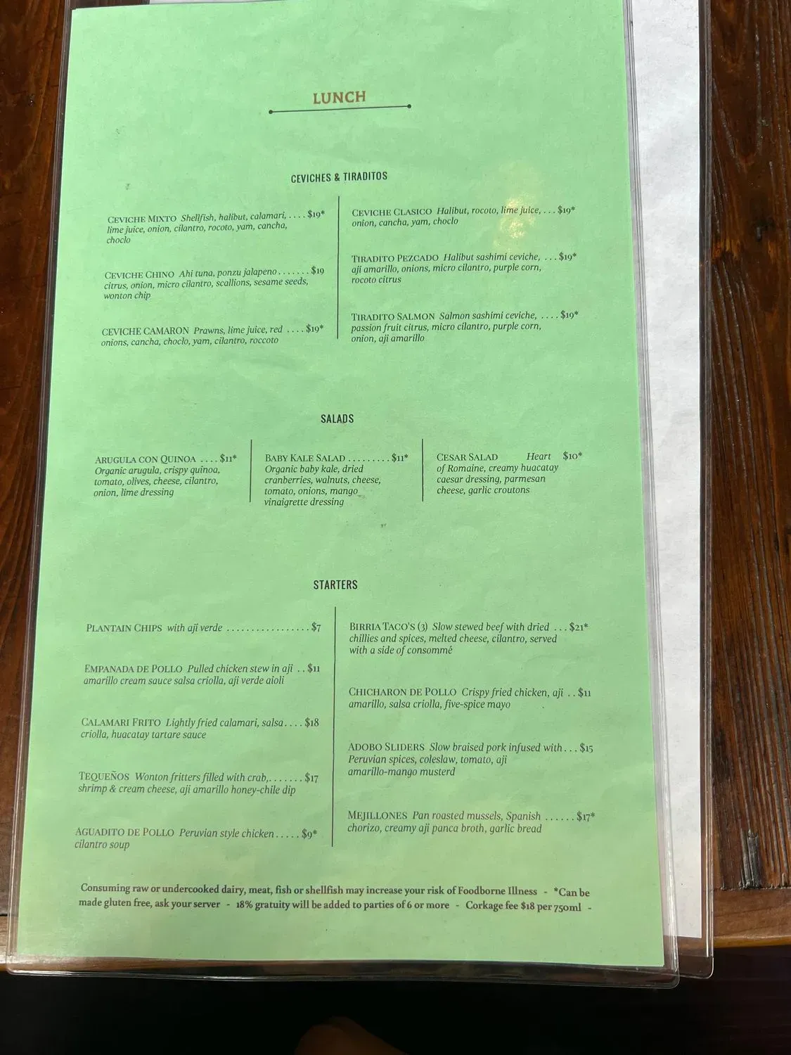 Menu 1