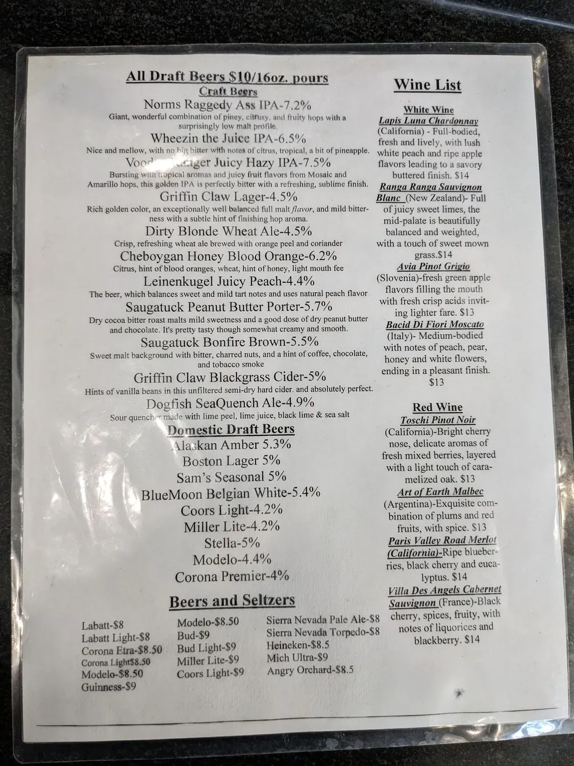 Menu 1