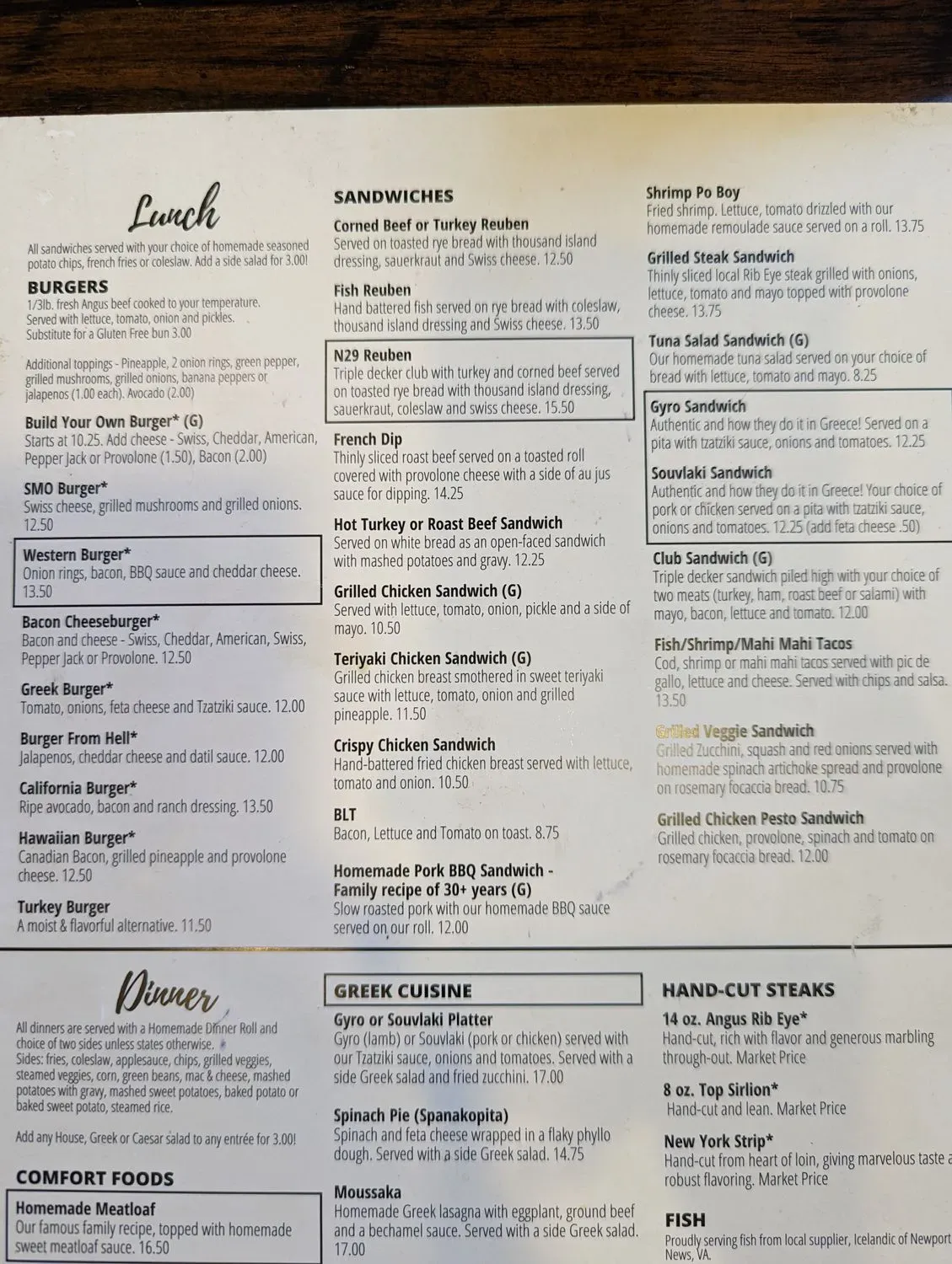 Menu 5