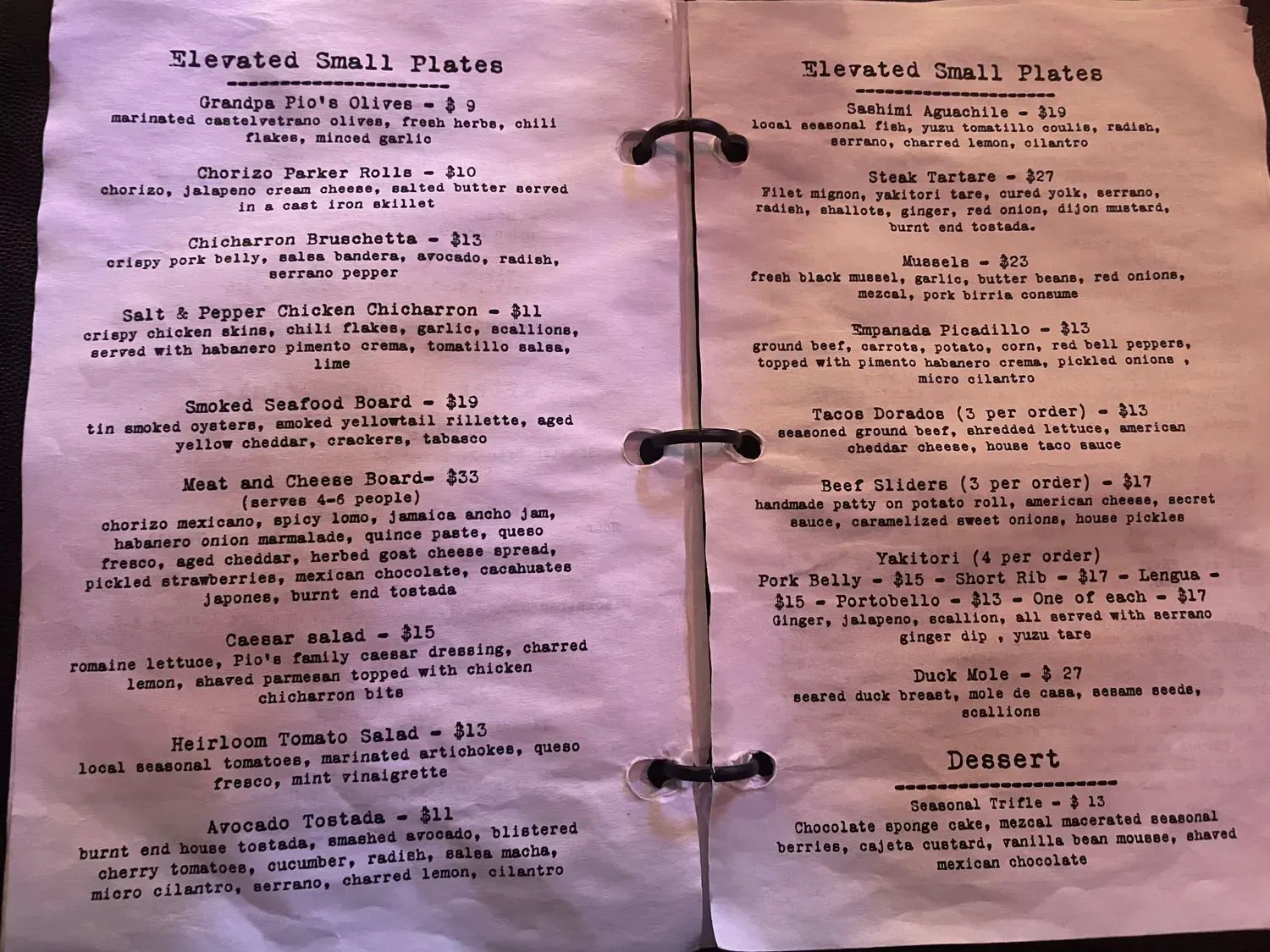 Menu 1