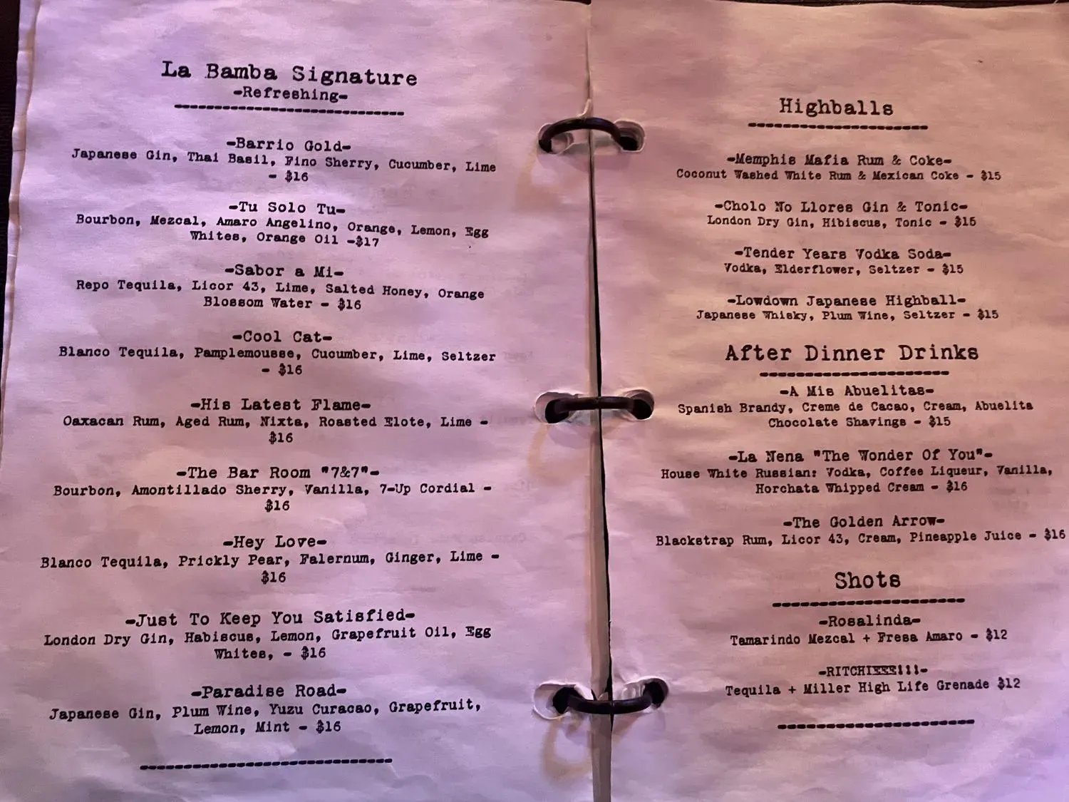 Menu 2