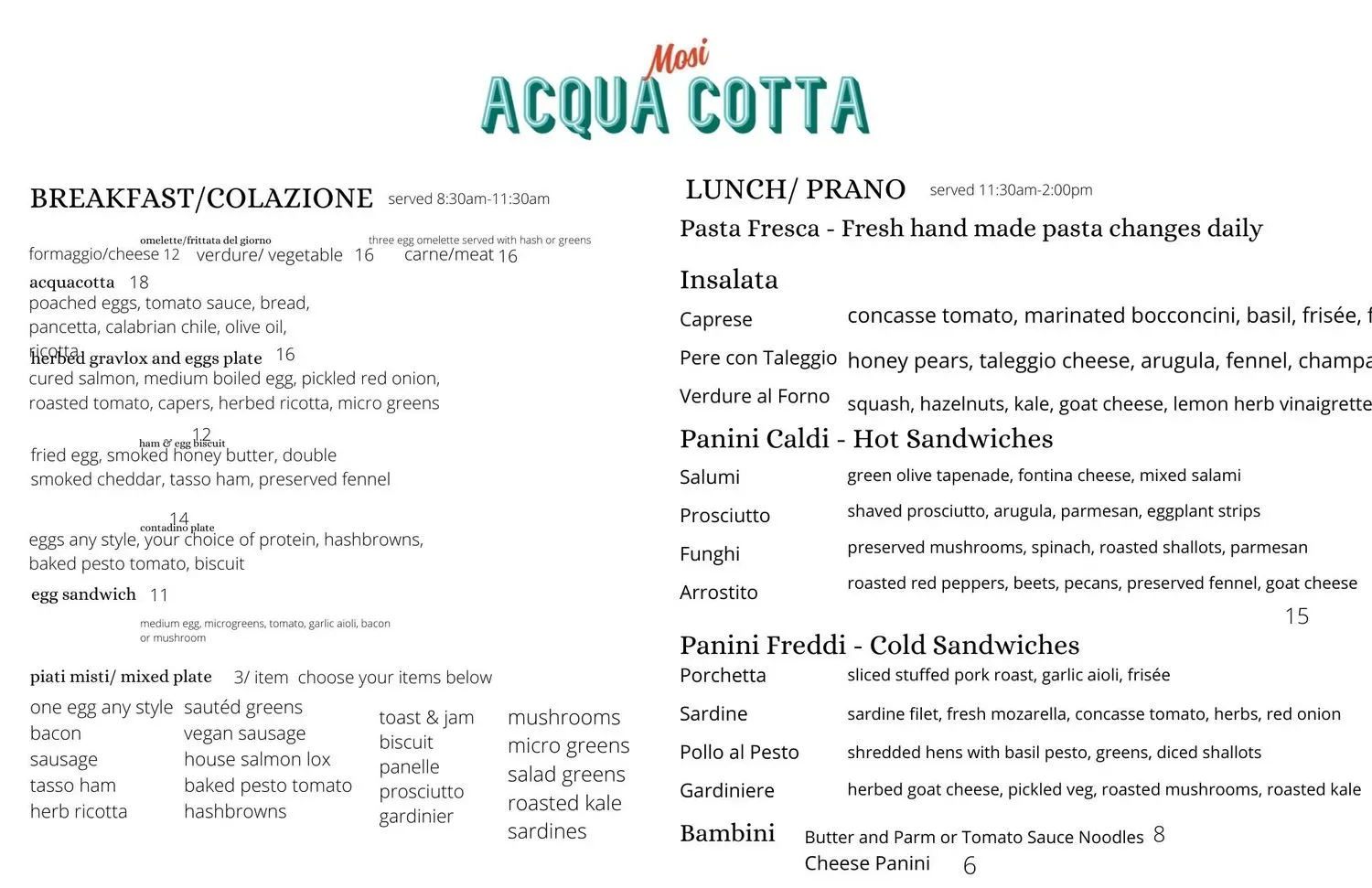 Menu 1