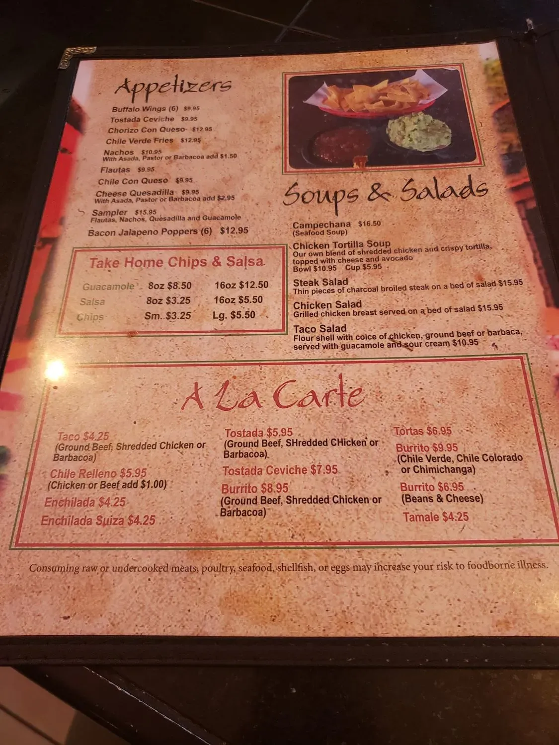 La Mesa Mexican Restaurant Menu - Updated November 2025