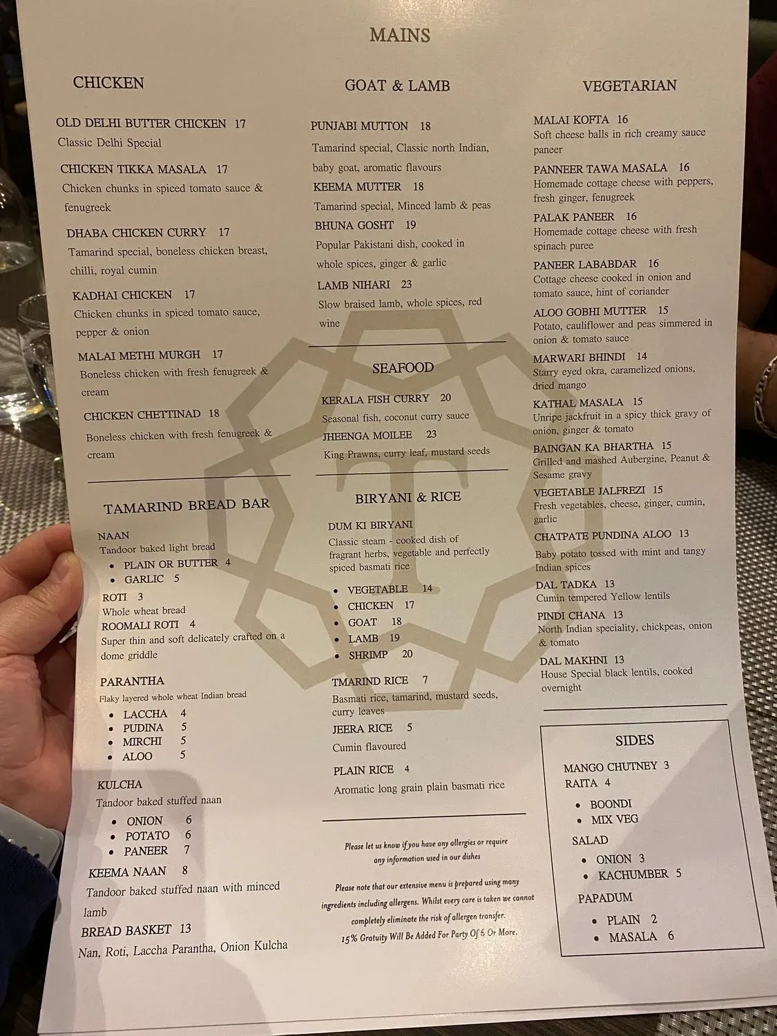 Menu 1