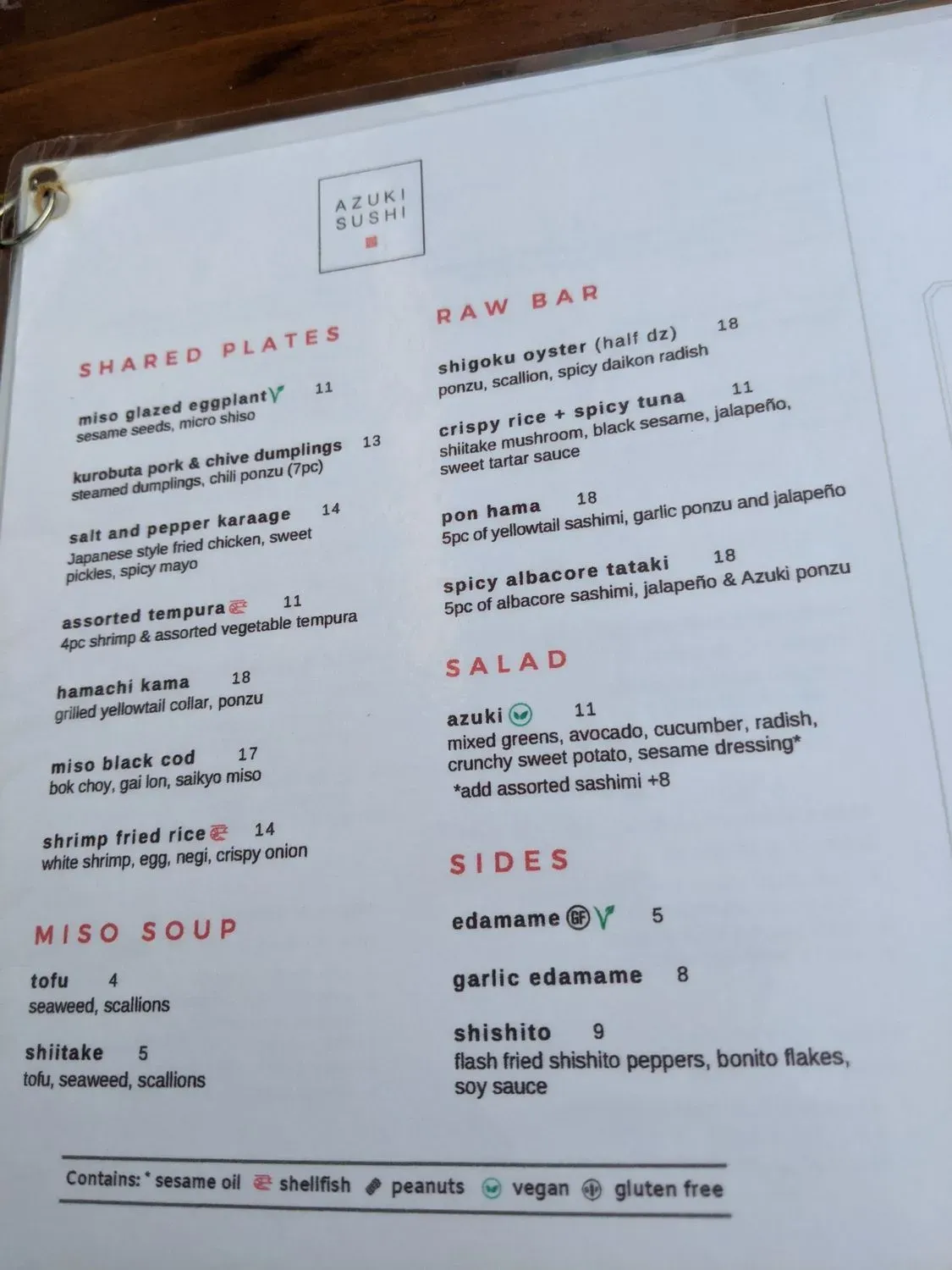 Menu 5