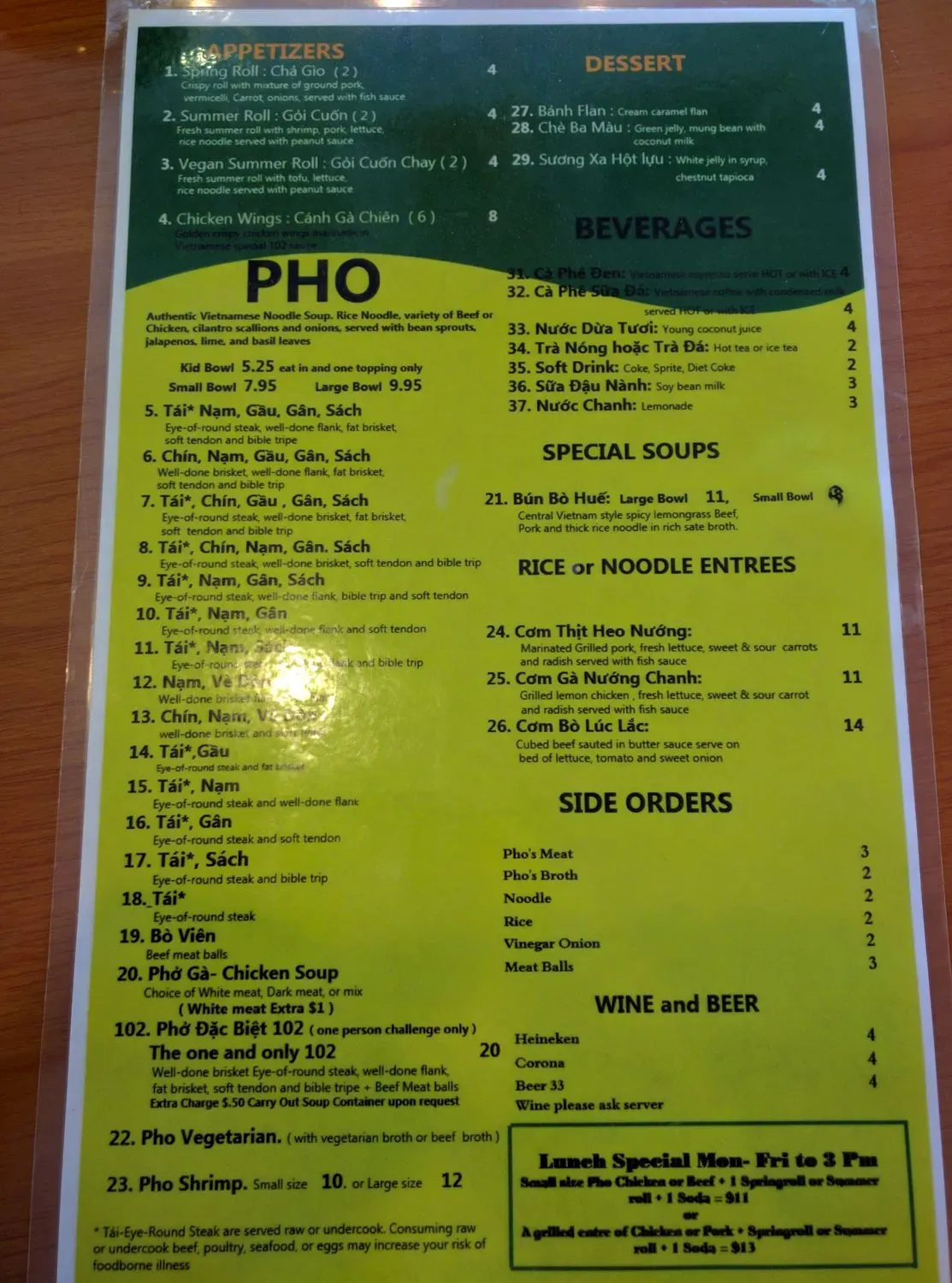 Menu 4