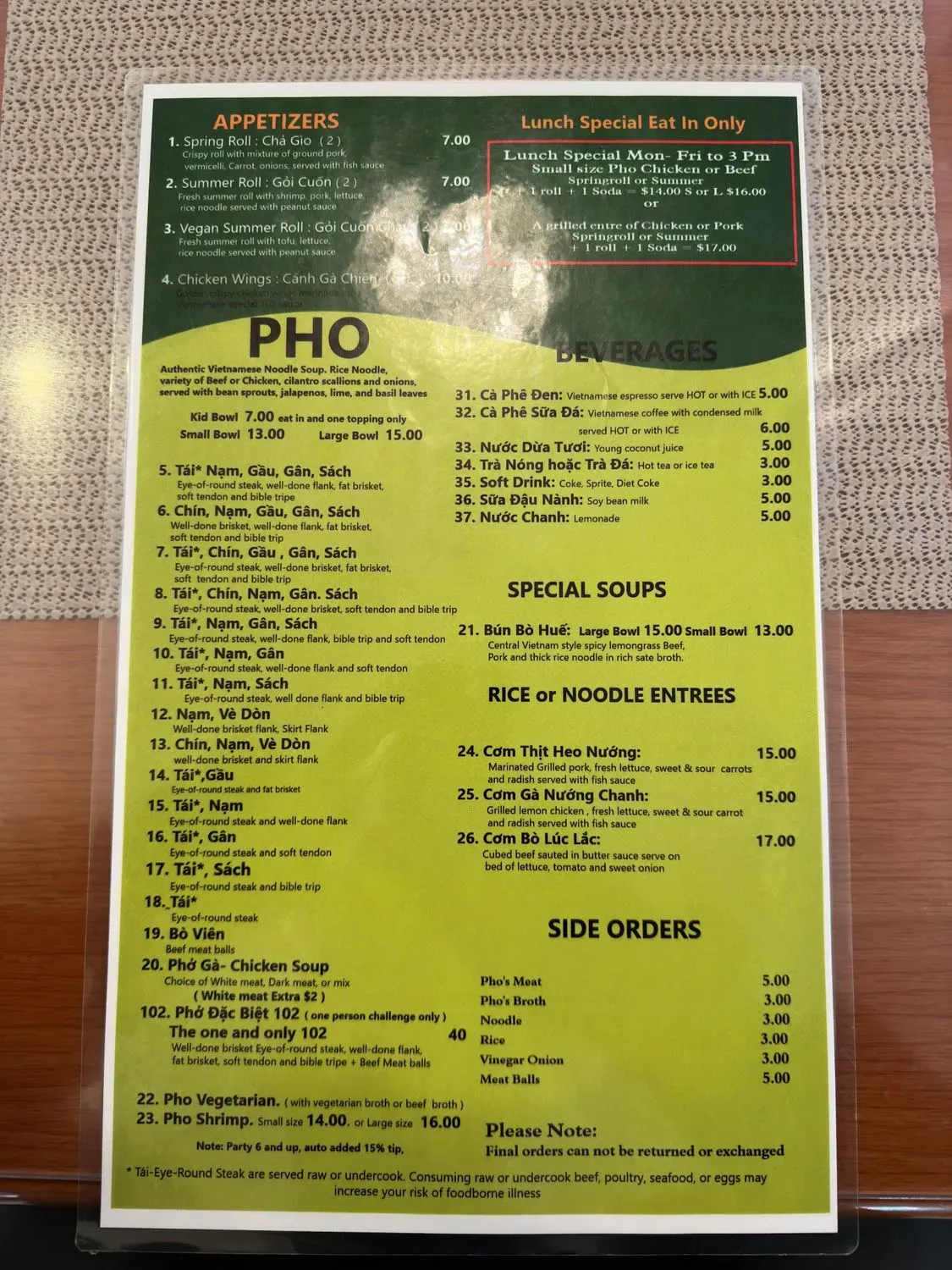 Menu 1