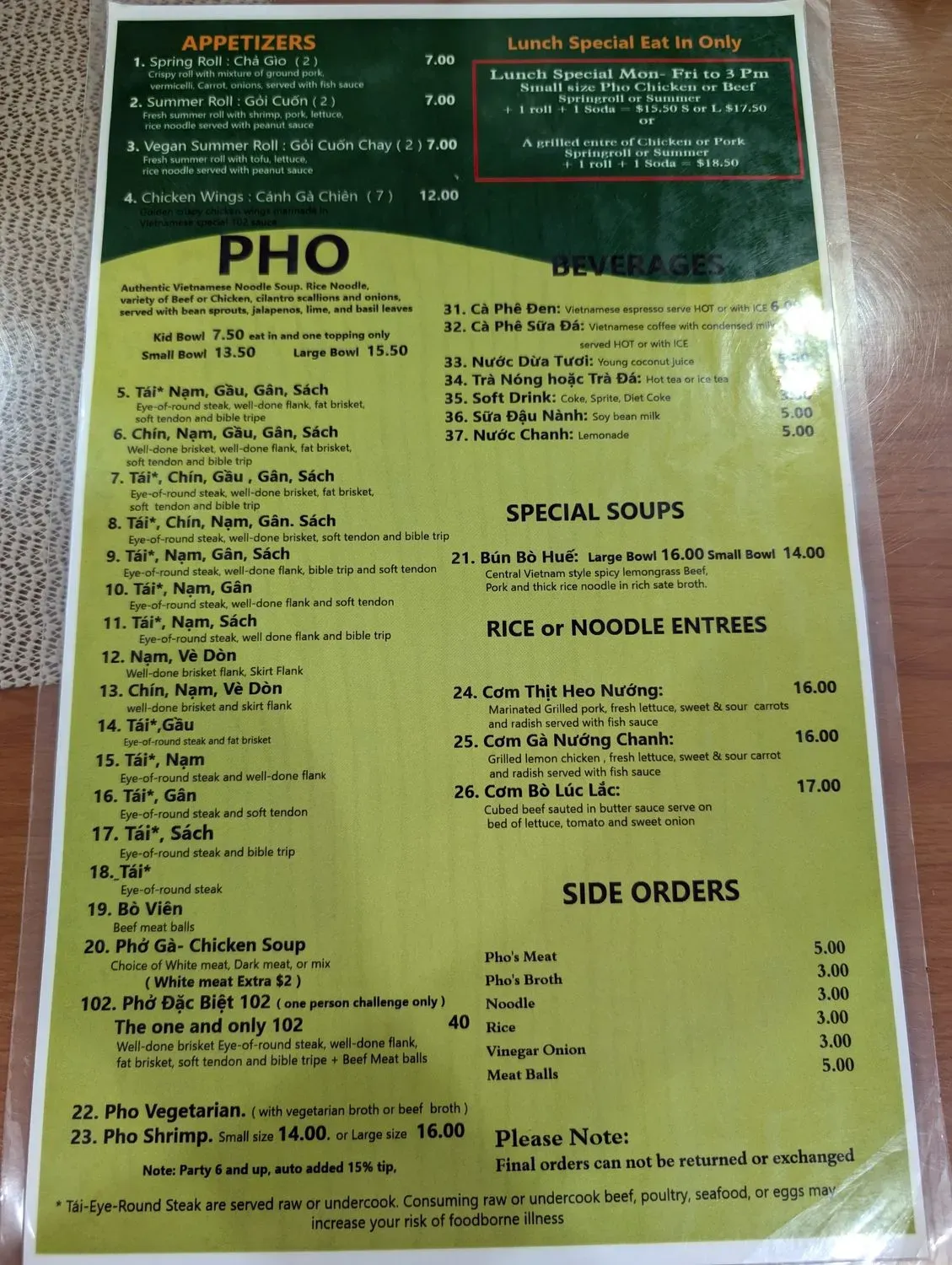 Menu 2