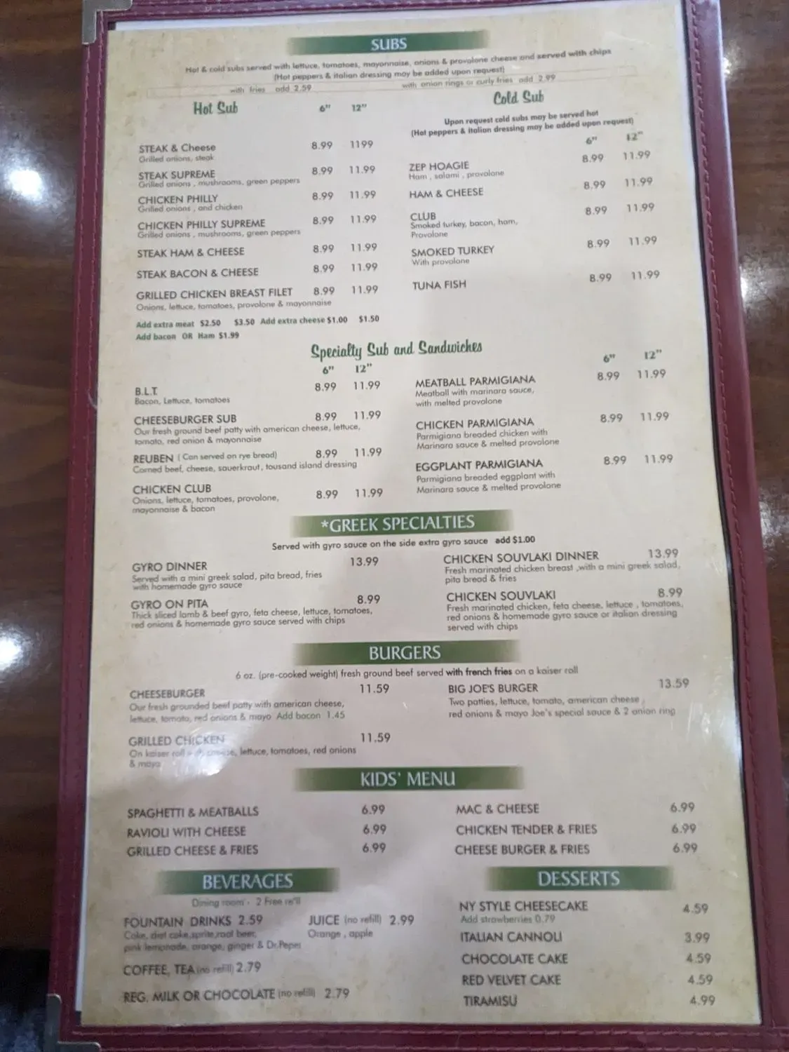 Menu 1