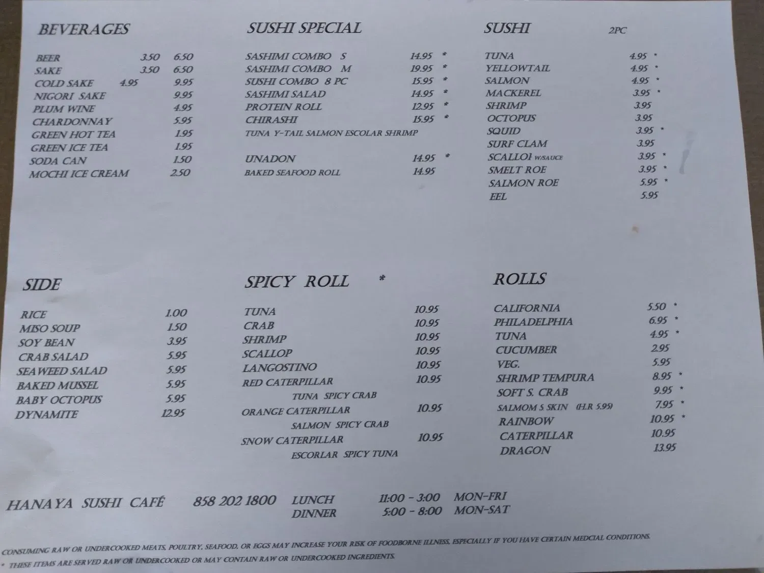 Menu 1