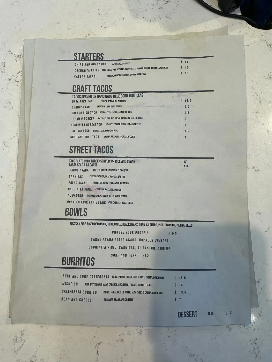 Menu 5