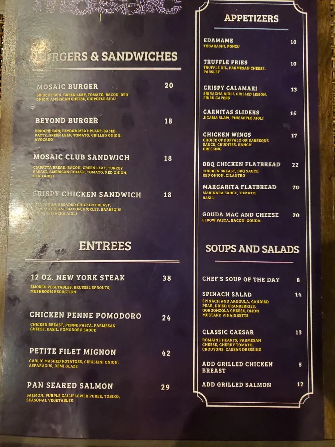 Menu 1