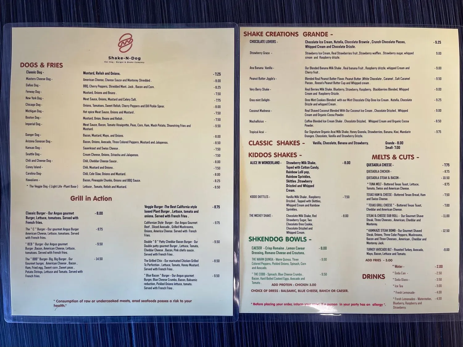 Menu 1