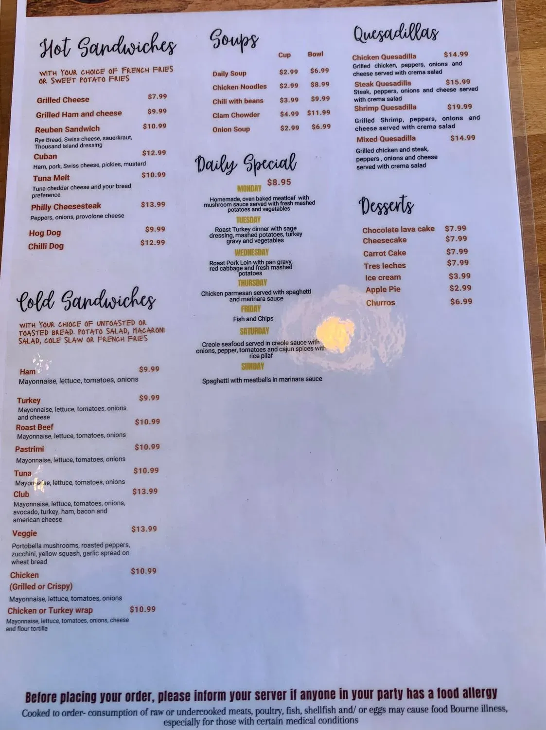 Menu 4