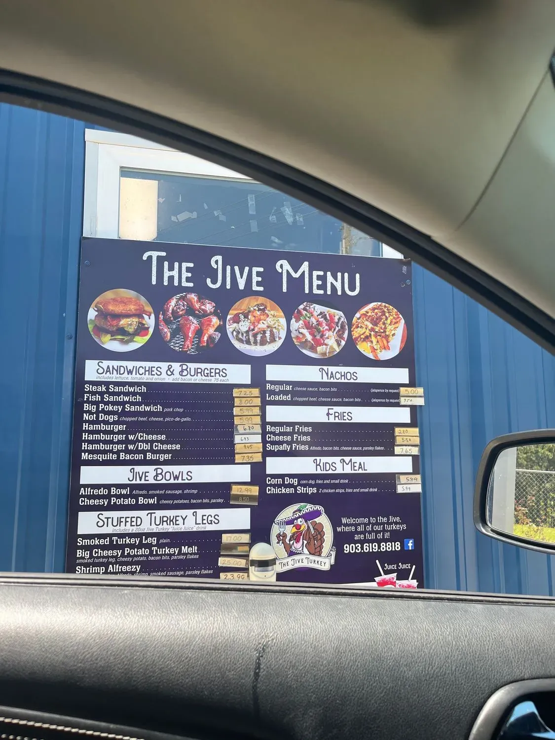 The Jive Turkey Menu - Updated November 2025